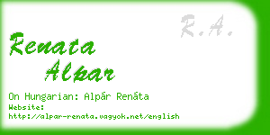 renata alpar business card