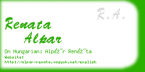 renata alpar business card